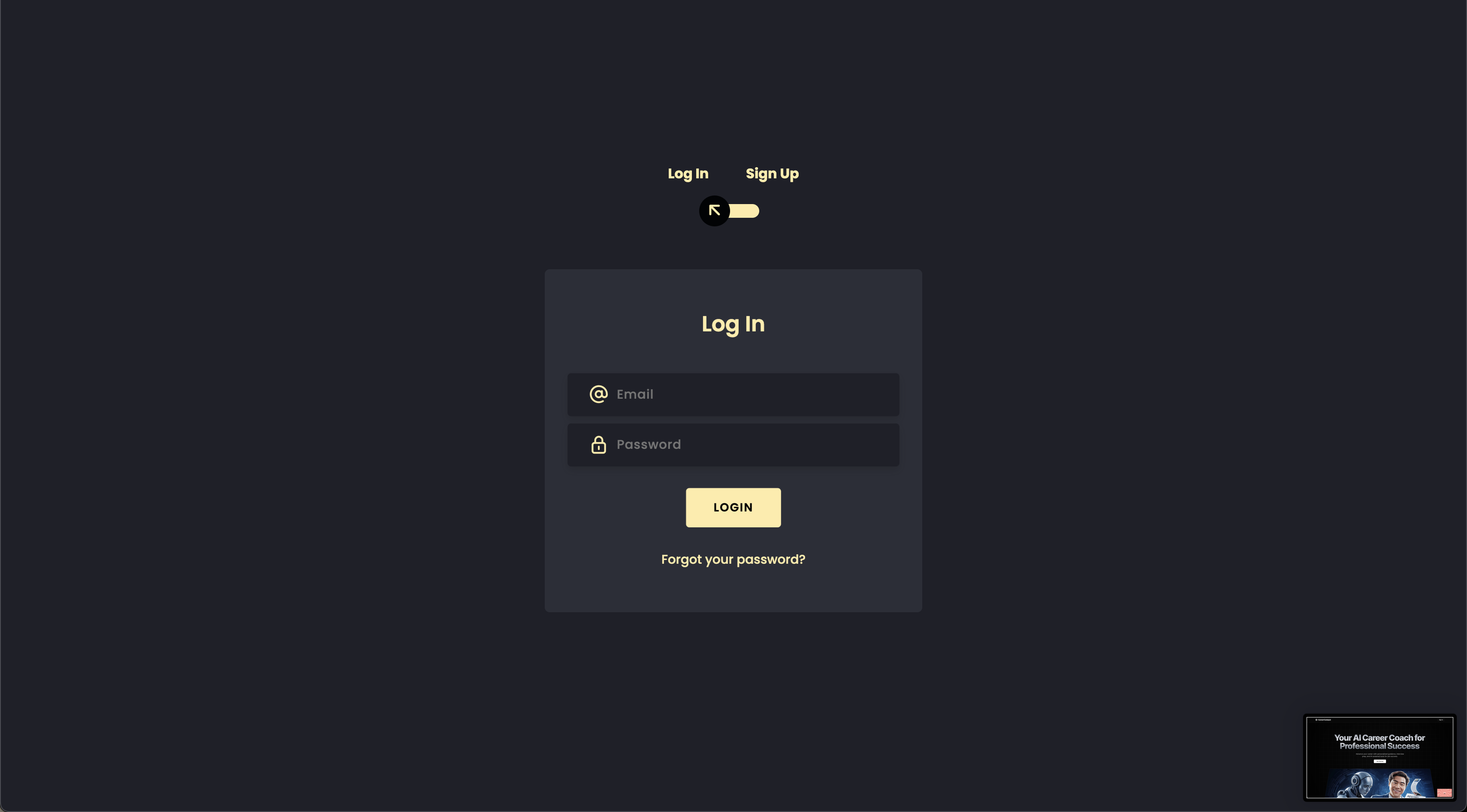 Login/Signup Page